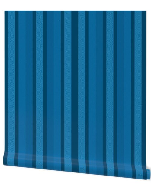 Large Bluebell Shades Modern Interior Design Stripe Wallpaper