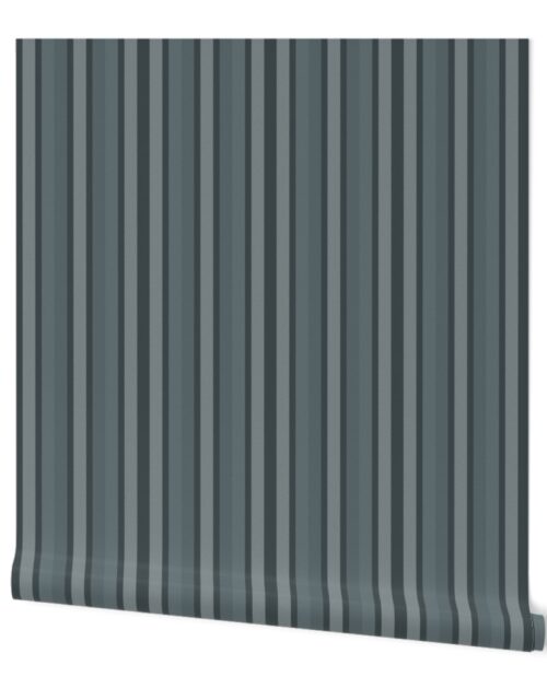 Small Slate Shades Modern Interior Design Stripe Wallpaper