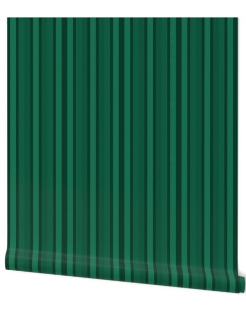 Small Emerald Shades Modern Interior Design Stripe Wallpaper