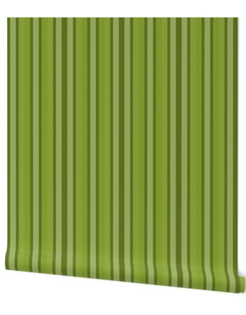 Small Lime Shades Modern Interior Design Stripe Wallpaper