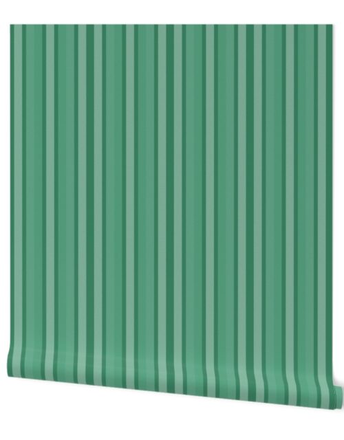 Small Jade Shades Modern Interior Design Stripe Wallpaper