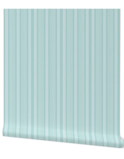 Small Sea Glass Shades Modern Interior Design Stripe Wallpaper