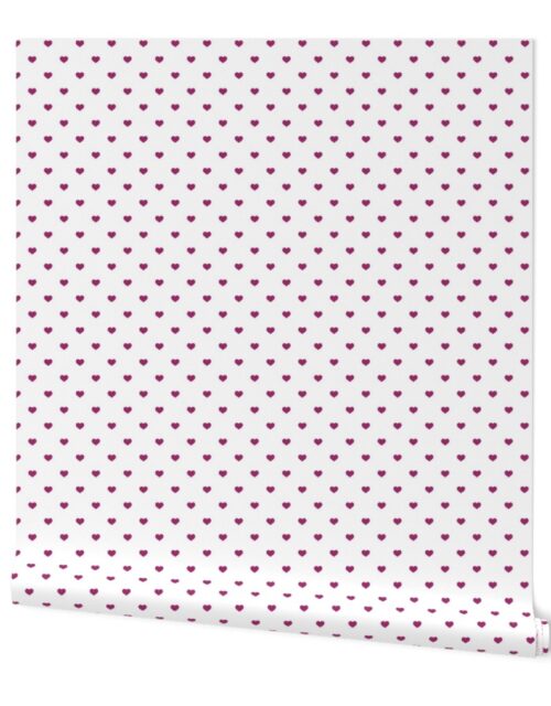 Mini Berry Valentines Polkadot Love Hearts on White Background Wallpaper