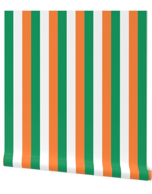 Flag of Ireland Vertical Green White and Orange Srtripes 2 inch Wallpaper