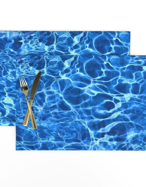Blue Ripples in Wavy Water Placemats