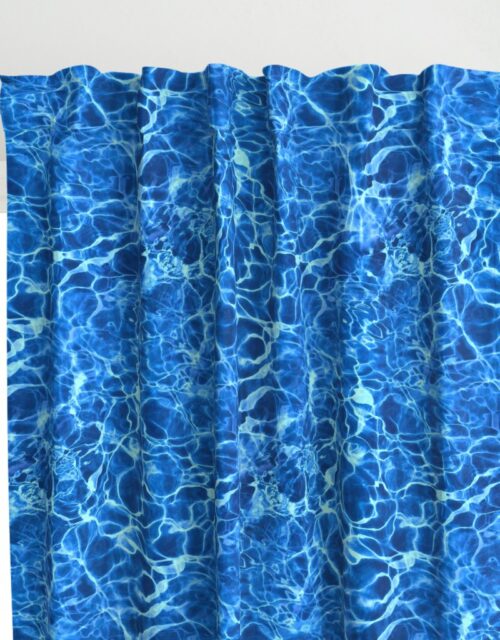 Blue Ripples in Wavy Water Curtains