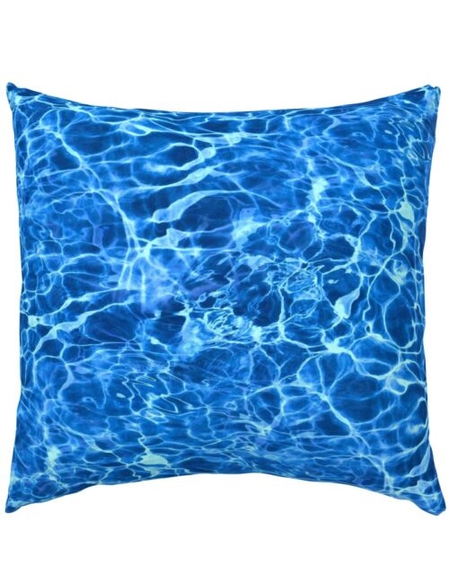 Blue Ripples in Wavy Water Euro Pillow Sham