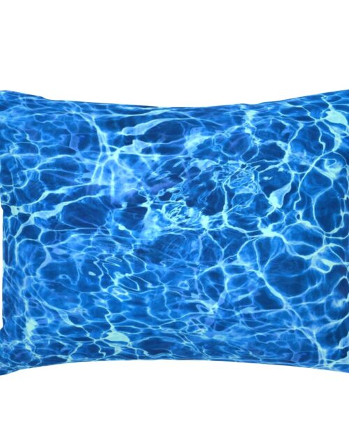 Blue Ripples in Wavy Water Standard Pillow Sham