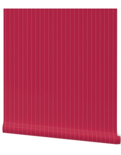 1 Inch Viva Magenta  with Faded Magenta Pin Stripes Wallpaper