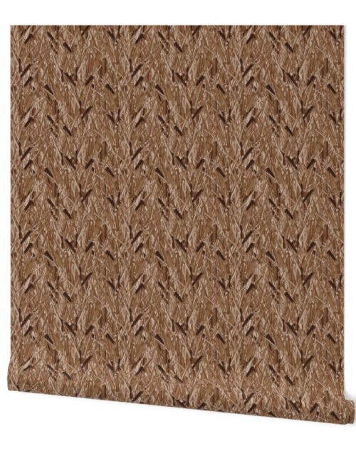 Catkins Earth Tone Throw Pillow Wallpaper