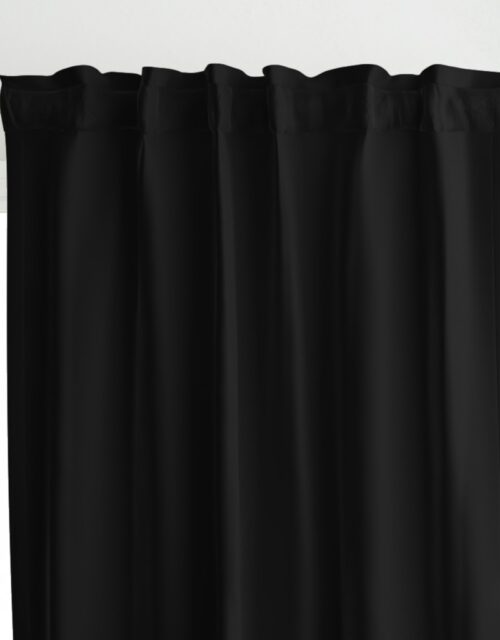 SOLID BLACK #000000 HTML HEX Colors Curtains
