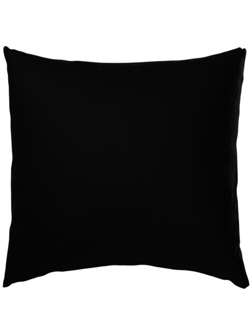 SOLID BLACK #000000 HTML HEX Colors Euro Pillow Sham