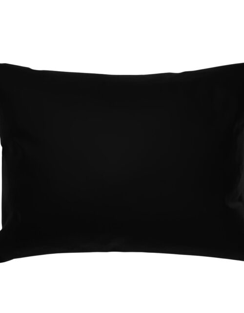SOLID BLACK #000000 HTML HEX Colors Standard Pillow Sham