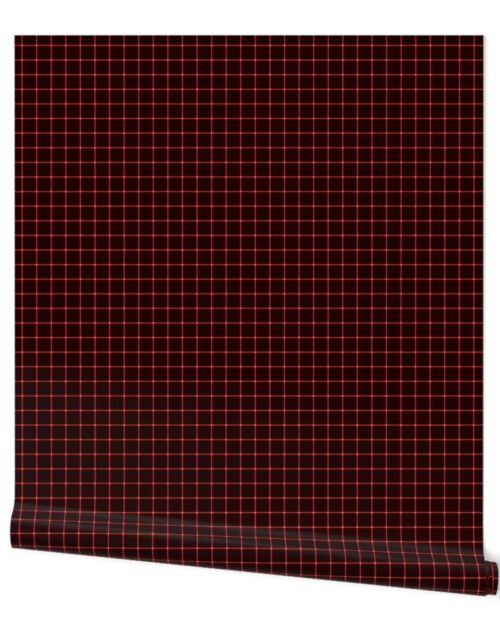 Small Matrix Optical Illusion Grid in Black and Red Wallpaper