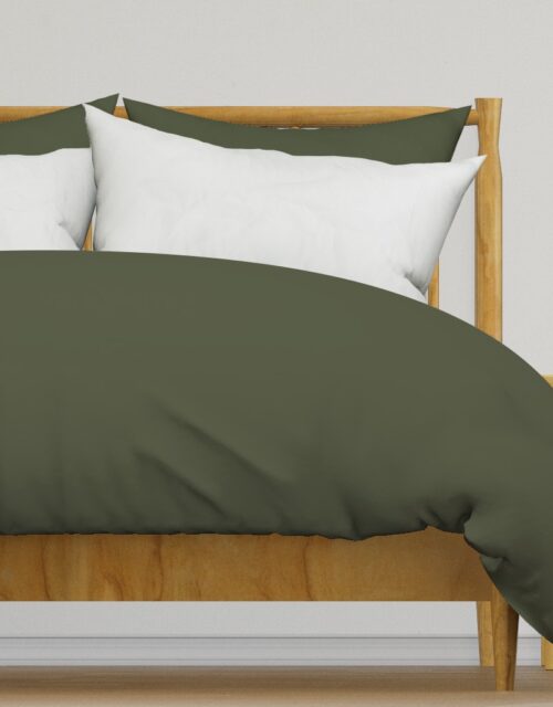 Zelensky Green Military Olive Drab Khaki Green Solid Coordinate Duvet Cover