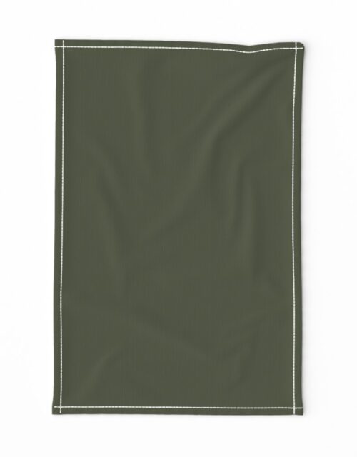 Zelensky Green Military Olive Drab Khaki Green Solid Coordinate Tea Towel