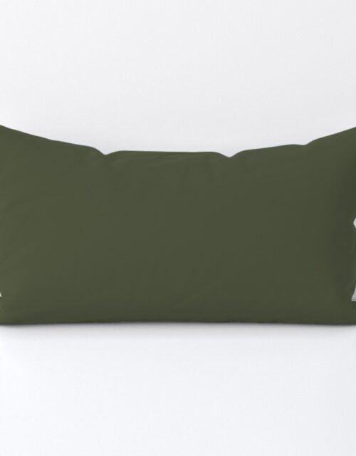 Zelensky Green Military Olive Drab Khaki Green Solid Coordinate Lumbar Throw Pillow