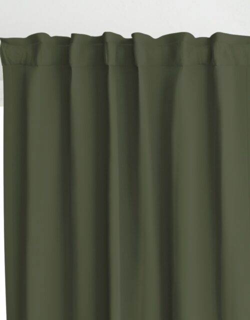 Zelensky Green Military Olive Drab Khaki Green Solid Coordinate Curtains