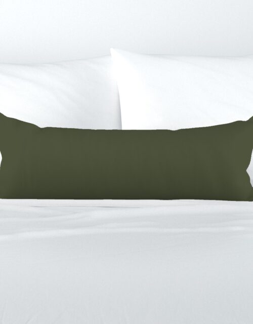 Zelensky Green Military Olive Drab Khaki Green Solid Coordinate Extra Long Lumbar Pillow