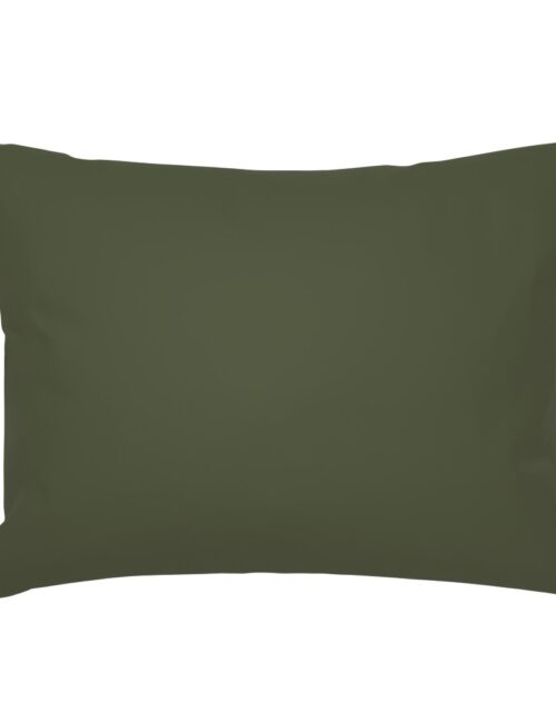 Zelensky Green Military Olive Drab Khaki Green Solid Coordinate Standard Pillow Sham