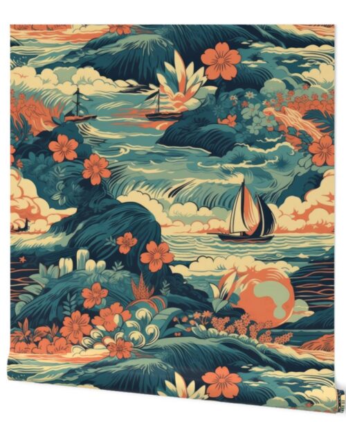Vintage Hawaiian Seascape Wallpaper