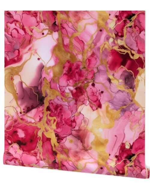 Pink and Gold Alcohol Ink 3 Wallpaper