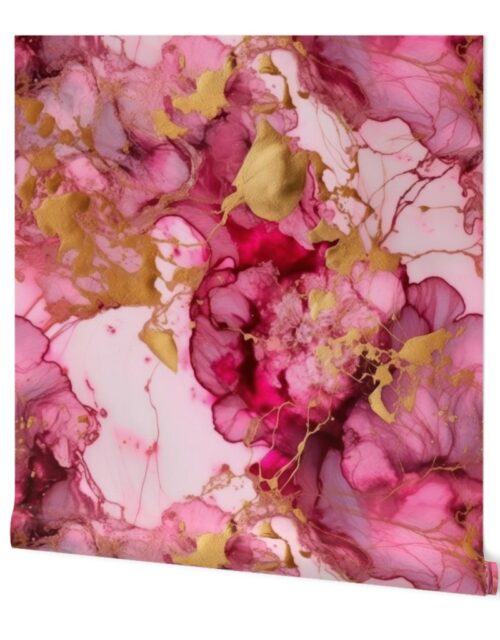 Pink and Gold Alcohol Ink 4 Wallpaper