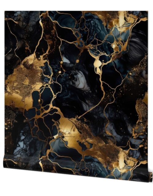 Black and Gold Alcohol Ink 1 Wallpaper