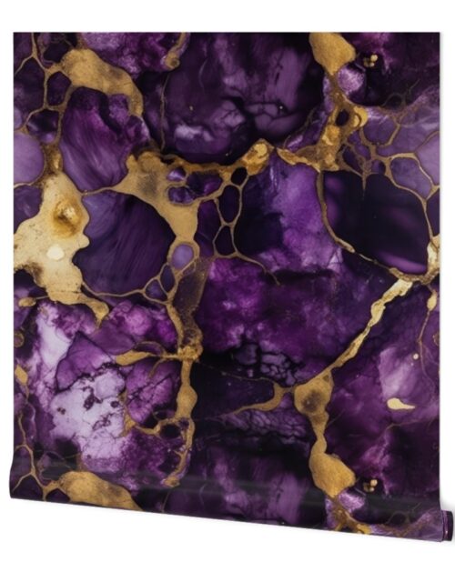 Amethyst and Gold Alcohol Ink 1 Wallpaper