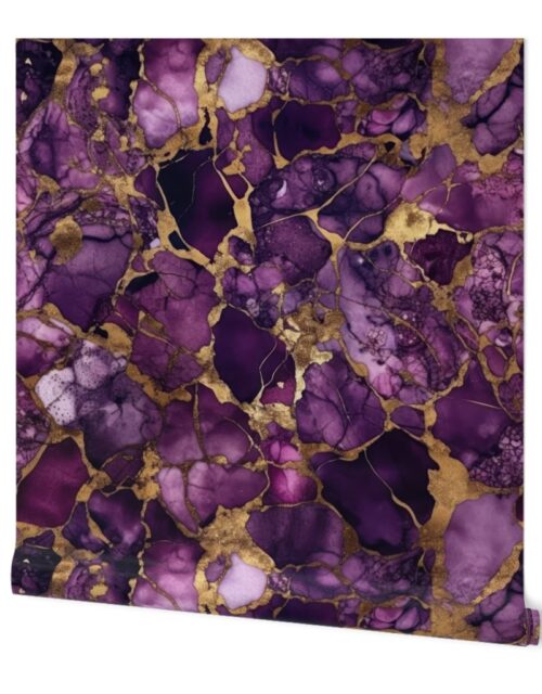 Amethyst and Gold Alcohol Ink 4 Wallpaper