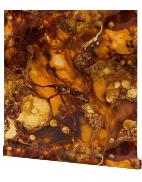 Amber and Gold Alcohol Ink 2 Wallpaper