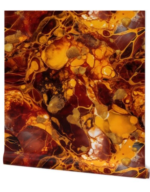 Amber and Gold Alcohol Ink 3 Wallpaper