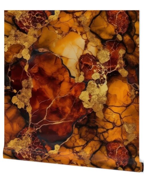 Amber and Gold Alcohol Ink 4 Wallpaper