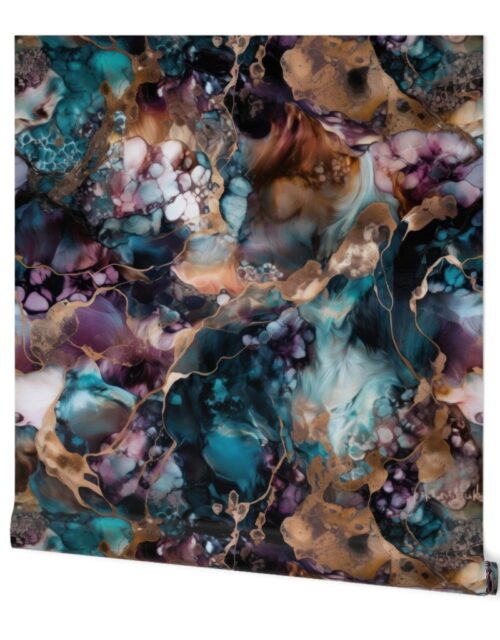 Moonstone and Gold Alcohol Ink 3 Wallpaper