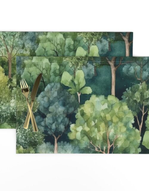 Endless Forest Watercolor Placemats