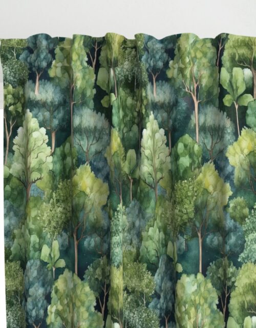Endless Forest Watercolor Curtains