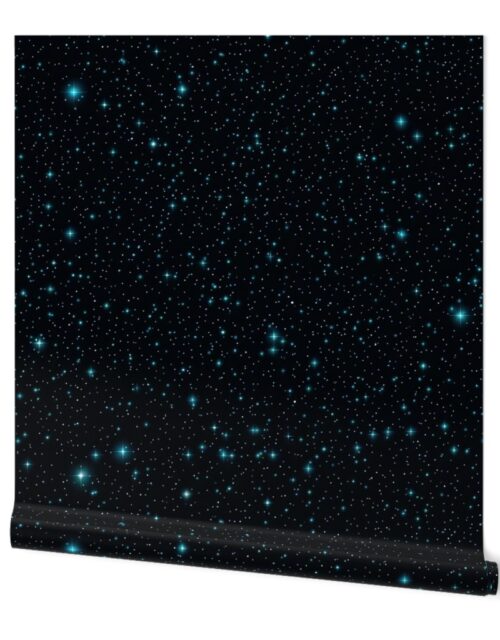 Starry Night of Beautiful Universe with Blue Stars Wallpaper
