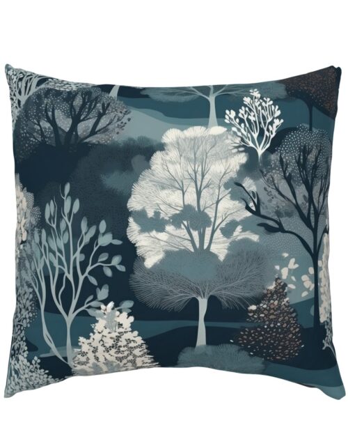 New England Endless Forest Trees Winter Euro Pillow Sham
