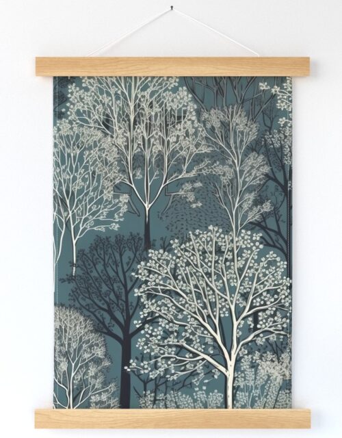 New England Endless Forest Trees Winter Wall Hanging