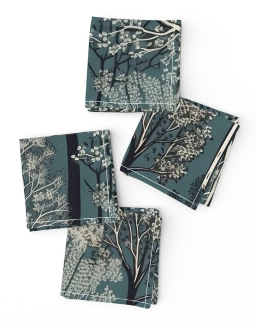 New England Endless Forest Trees Winter Cocktail Napkins