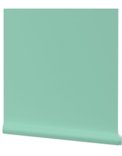 Merry Bright Coordinate Pastel Mint Green Solid Wallpaper