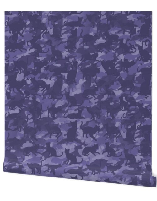 Camo Cats Camouflage in Naval Operation Seacat Blue Smallscale Wallpaper