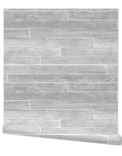 Small Whitewashed Wood Flooring  Decking Planks 2 1/4 inch Parquet Wallpaper