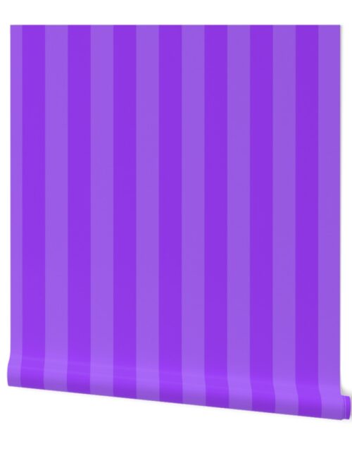 2 inch Day Glo Purple Cabana Stripe Wallpaper