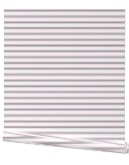 1/4 Inch Horizontal Pinstripe USA Red White and Blue Flag Colors Wallpaper