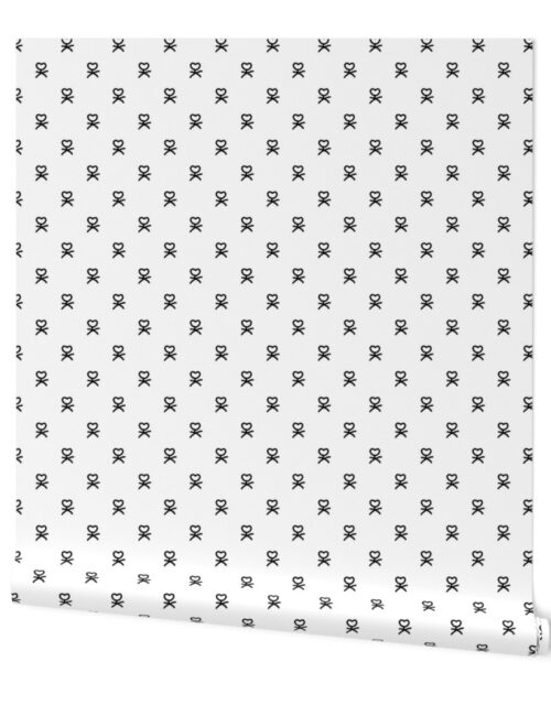 Wednesday Black and White Floral Ditzy School Dress Wallpaper