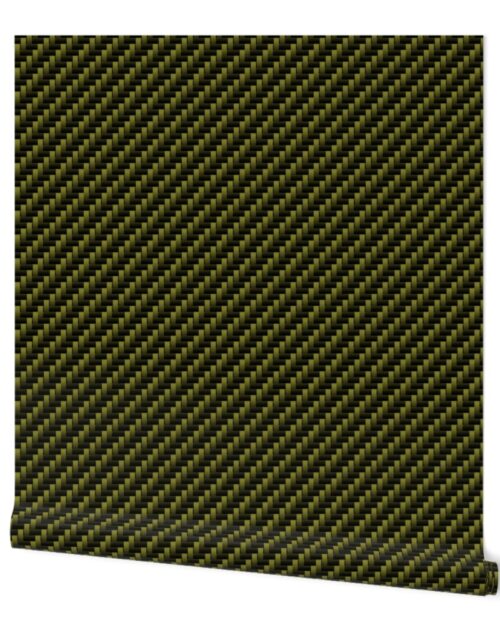 Yellow and Black Carbon Fiber Diagonal Wallpaper