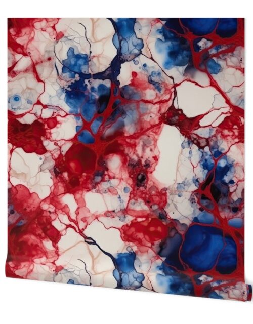 Red White and Blue Alcohol Ink UK Patriotic  Flag Colors Alcohol Ink Wallpaper