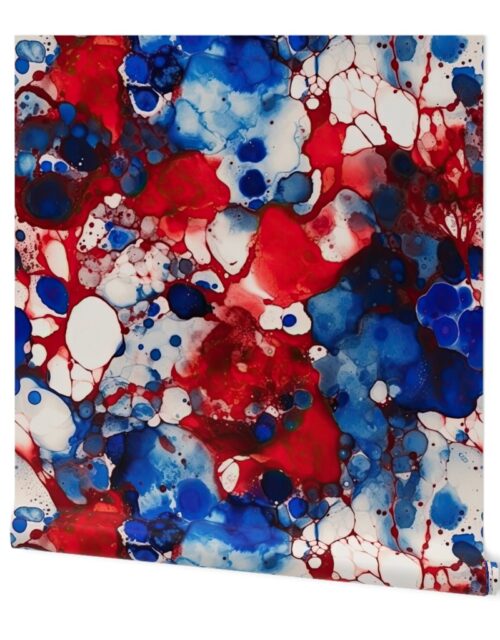 Red White and Blue Alcohol Ink France Patriotic  Flag Colors Alcohol Ink Wallpaper