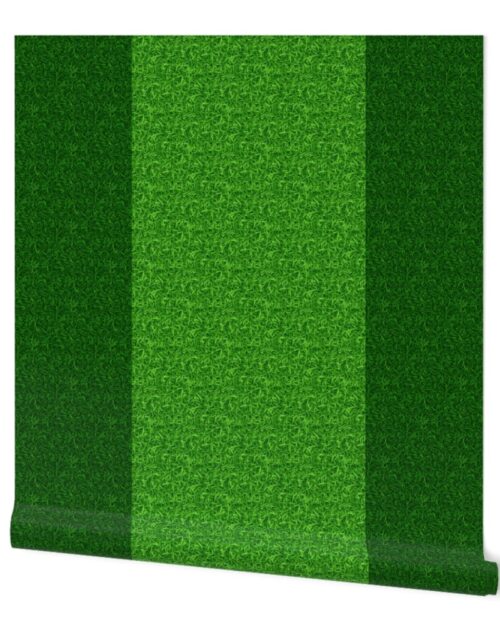 Sports Field Two-Tone Fake Green Grass Pitch Surface Wallpaper